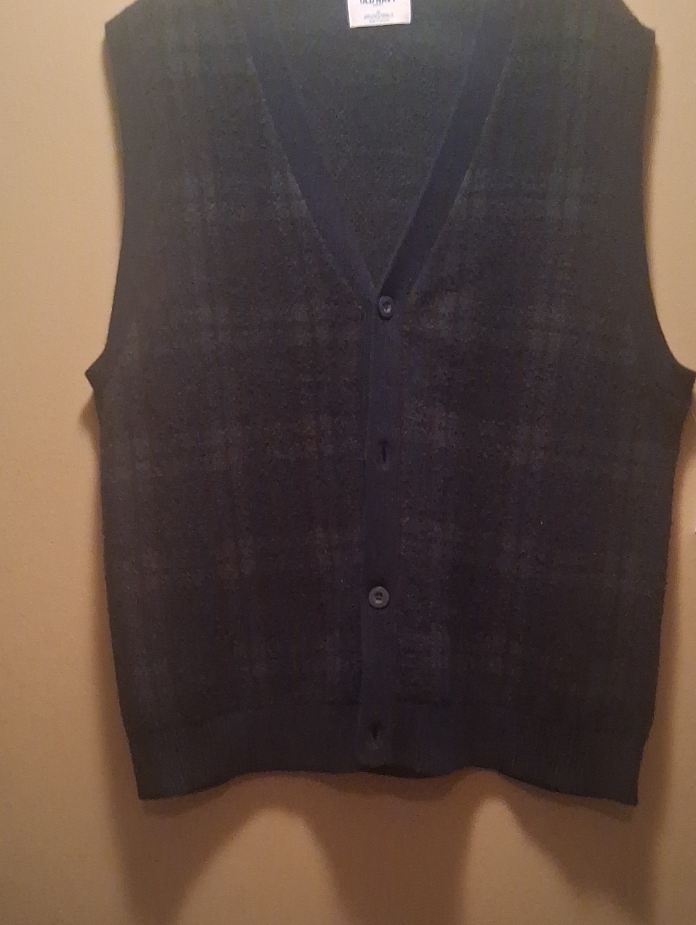 Old Navy Tartan Plaid Button Down   Vest Xl